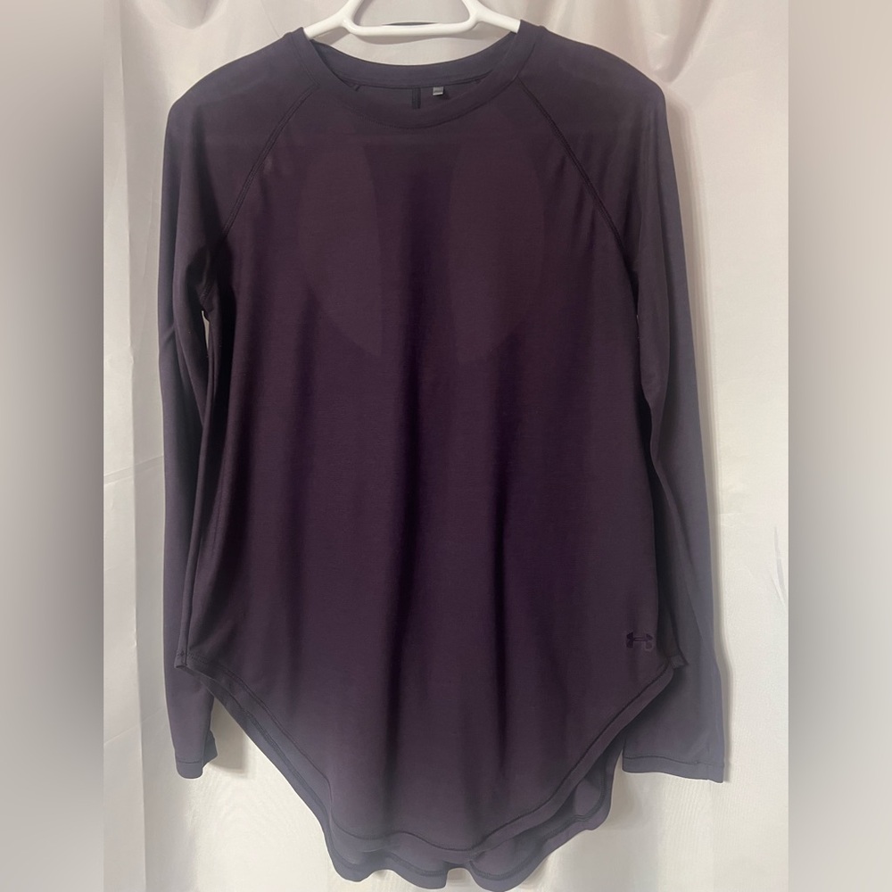 Under Armour Women's Long Sleeve Open Back Top - Deep Plum. Size M